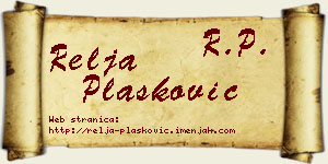 Relja Plasković vizit kartica